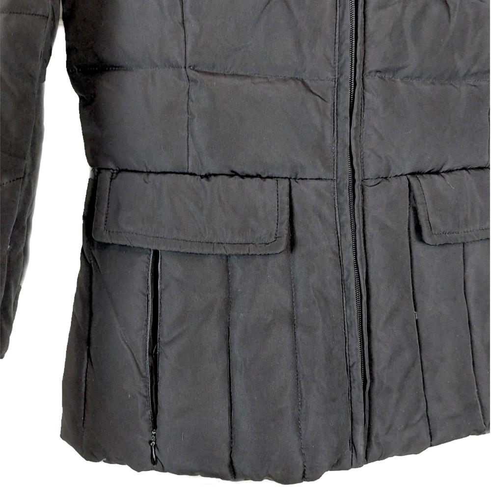 Kenneth Cole Reaction Womens Black Zip Down Puffer Jacket Sz XS - Picture 4 of 8
